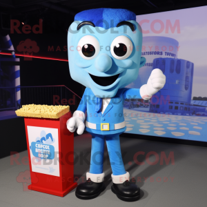 Blue Pop Corn mascotte...