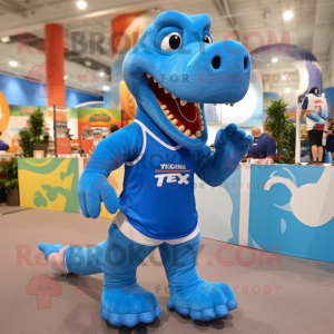 Blauw T Rex mascotte...