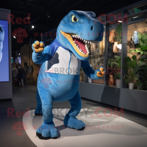 Blauw T Rex mascotte...