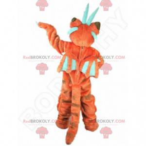 Mascota del dragón naranja, disfraz de criatura naranja -