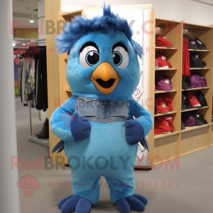 Cyan Blue Jay maskot...