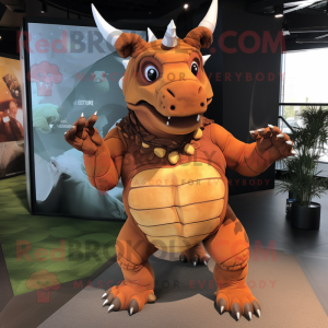 Roest Triceratops mascotte...