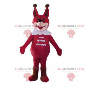 Red and white fox mascot looking nasty - Redbrokoly.com