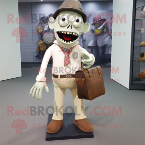 Cream Zombie maskot kostume...