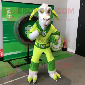 Lime Green Boer Goat maskot...