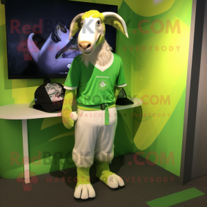 Lime Green Boer Goat maskot...