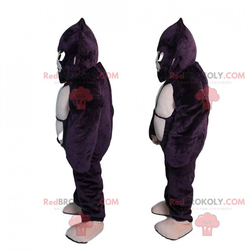 Mascotte orangutan, costume gigante gorilla nero -