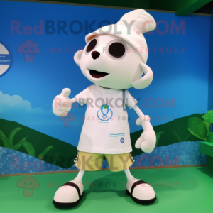 Cream Armband maskot kostym...