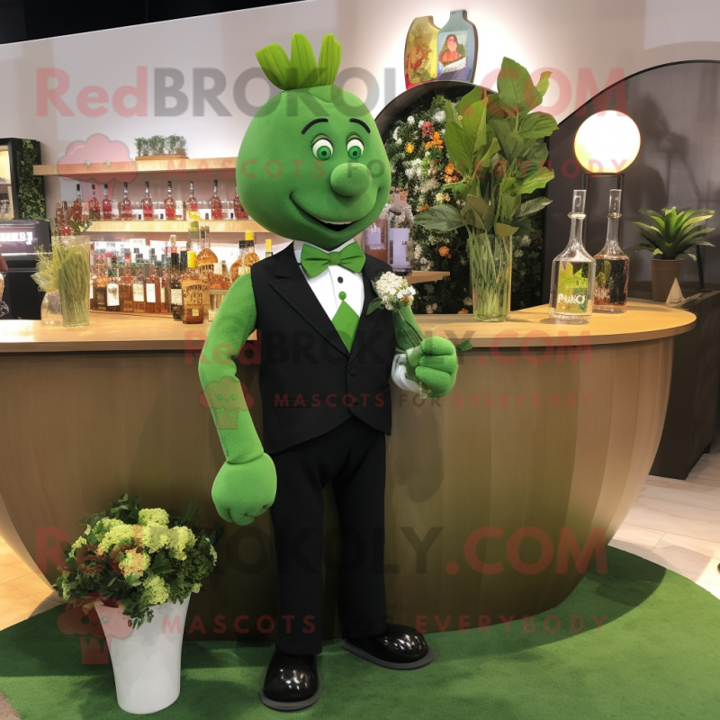 Olive Bunch Of Shamrocks mascot costume character dressed with a Cocktail Dress and Pocket squares Olive Bunch Of Shamrocks mascot costume character dressed with a Cocktail Dress and Pocket squares