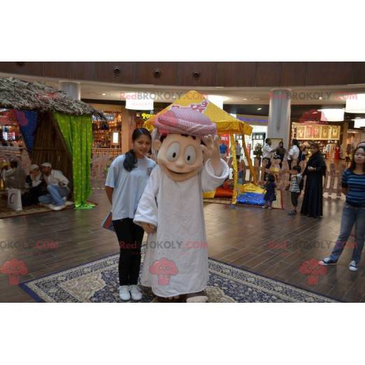 Sultan maskot i hvitt antrekk - Redbrokoly.com