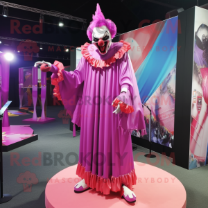 Pink Evil Clown mascotte...