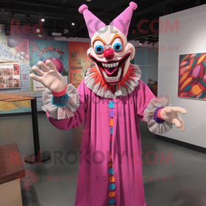 Pink Evil Clown mascotte...