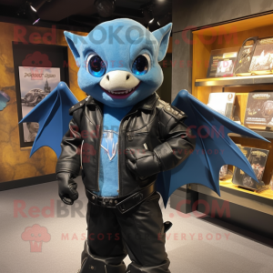 Sky Blue Bat mascotte...