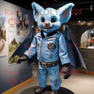 Sky Blue Bat mascotte...