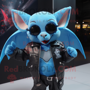 Sky Blue Bat mascotte...