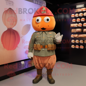 Peach Soldier maskot drakt...