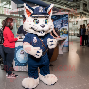 Navy Lynx mascotte kostuum...