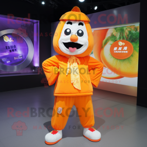 nan Mandarin mascot costume character dressed with a Joggers and Tie pins