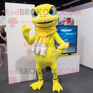 Lemon Yellow Lizard maskot...