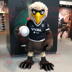nan Vulture mascot costume character dressed with a Rugby Shirt and Eyeglasses