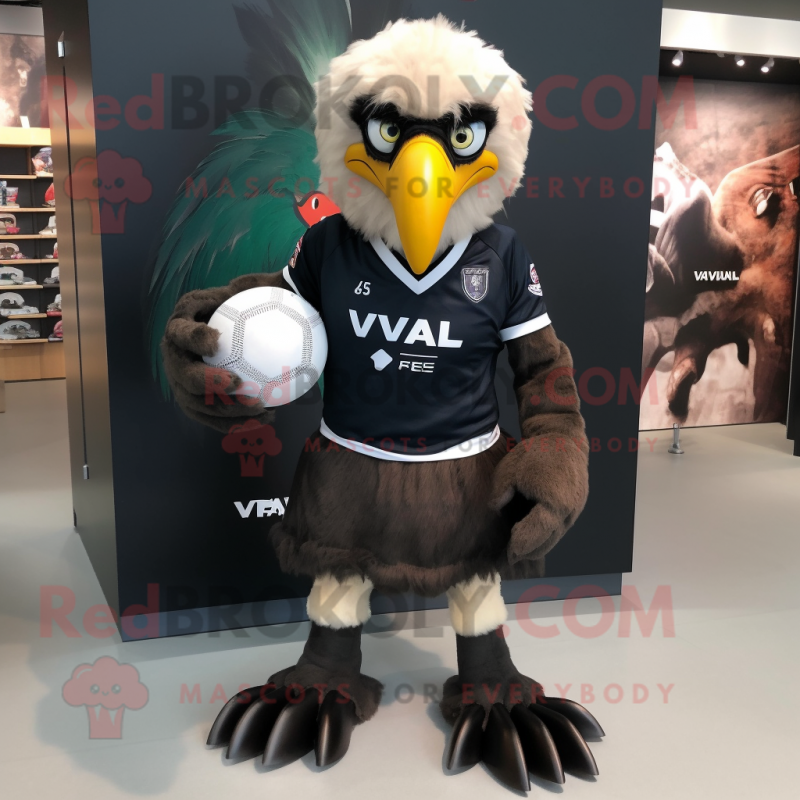 nan Vulture mascot costume character dressed with a Rugby Shirt and Eyeglasses nan Vulture mascot costume character dressed with a Rugby Shirt and Eyeglasses