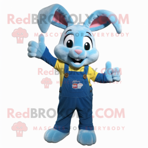 Mascotte de Lapin bleu...