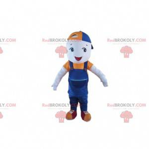 Mascotte ragazzino, costume da bambino con berretto -