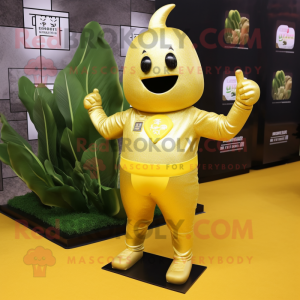 Gold Radise maskot kostume...