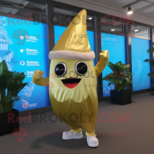 Gold Rädisa maskot kostym...