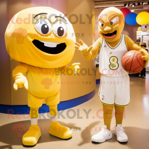 Gold Basketball Ball maskot...