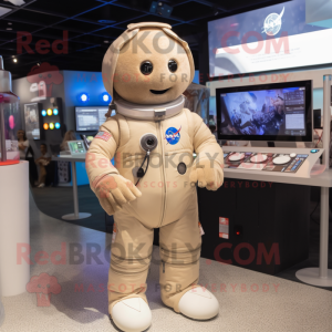 Beige astronaut mascotte...