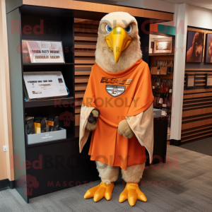 Orange Bald Eagle mascotte...