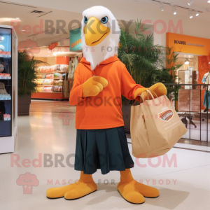 Orange Bald Eagle mascotte...