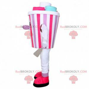 Ice cream pot mascot, frozen plancha ice cream costume -
