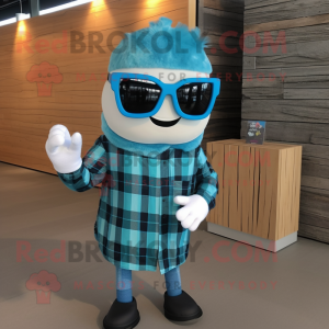 Cyan Queen maskot kostym...