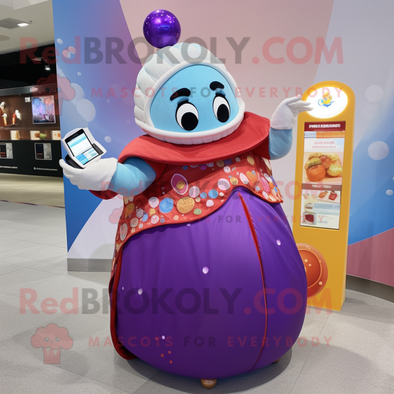 nan Phone mascot costume character dressed with a Ball Gown and Coin purses nan Phone mascot costume character dressed with a Ball Gown and Coin purses