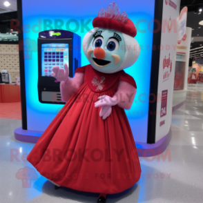 nan Phone mascot costume character dressed with a Ball Gown and Coin purses