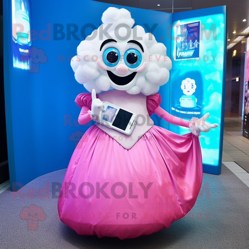 nan Phone mascot costume character dressed with a Ball Gown and Coin purses nan Phone mascot costume character dressed with a Ball Gown and Coin purses