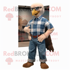 Beige Bald Eagle mascotte...