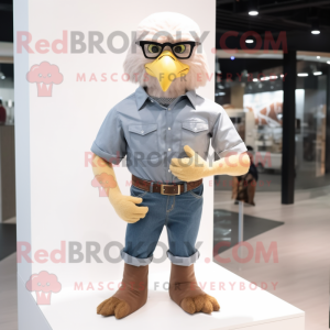 Beige Bald Eagle mascotte...