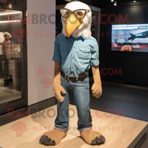 Beige Bald Eagle mascotte...