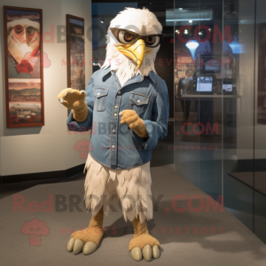 Beige Bald Eagle maskot...