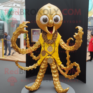 Gouden Kraken mascotte...