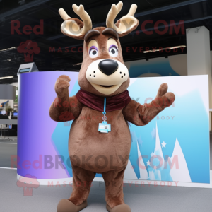 Brown Reindeer mascotte...