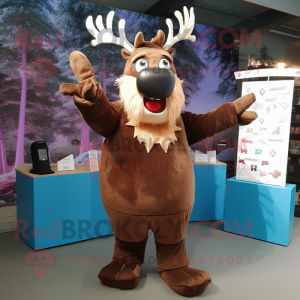 Brown Reindeer mascotte...