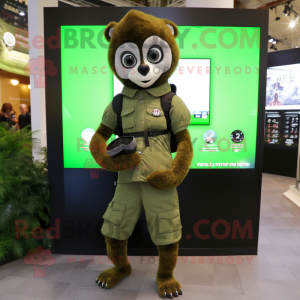 Forest Green Lemur mascotte...