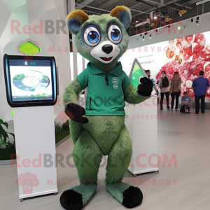 Forest Green Lemur mascotte...