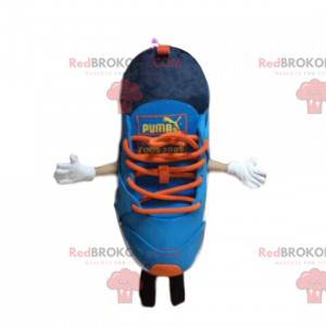 Puma basketball maskot, blå og orange, sko kostume -