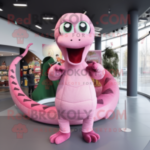 Pink Snake mascotte kostuum...