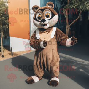 nan Lemur mascot costume character dressed with a Corduroy Pants and Foot pads